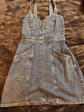 Japna Denim Midi Dress in Light Blue
